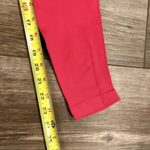 NUX Leggings Small Moderate Compression Pink High Waist NWT Ankle Crop - Picture 8 of 10